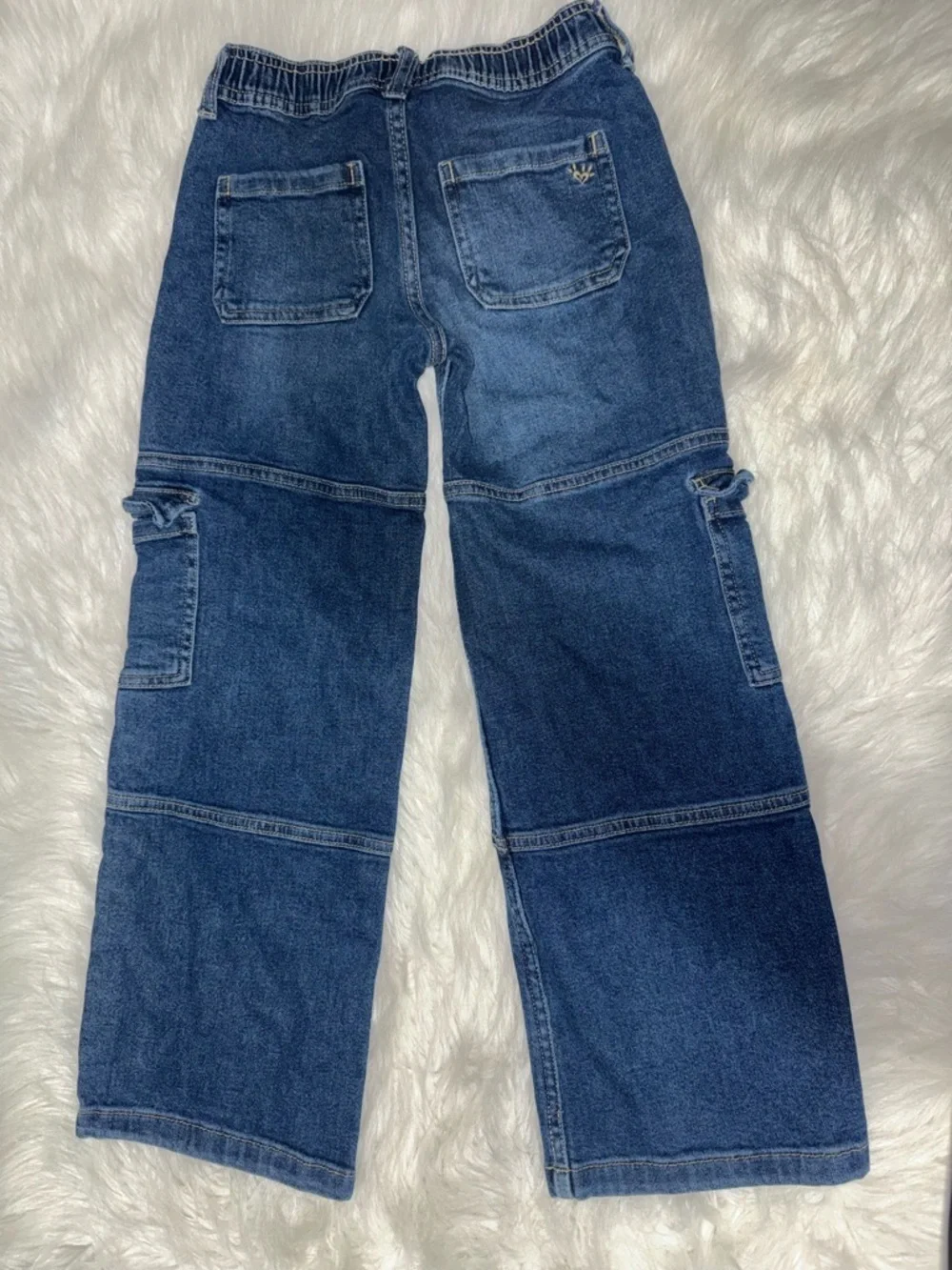 Justice Girls Dark Blue Cargo Jeans